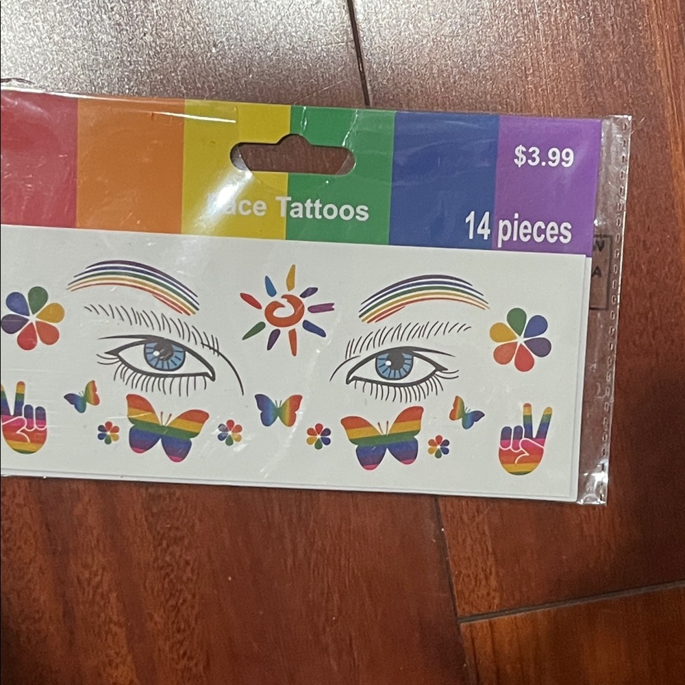 Rainbow Face Tattoos Set new Must bundle